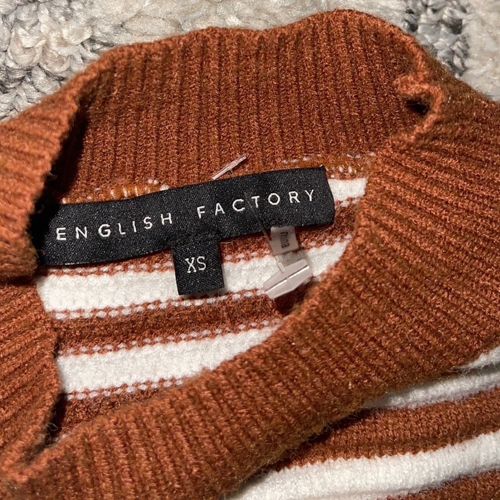 NWOT English Factory Stripe Long Sleeve Crewneck - Picture 4 of 5